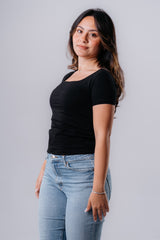 Square Neck Short Sleeve