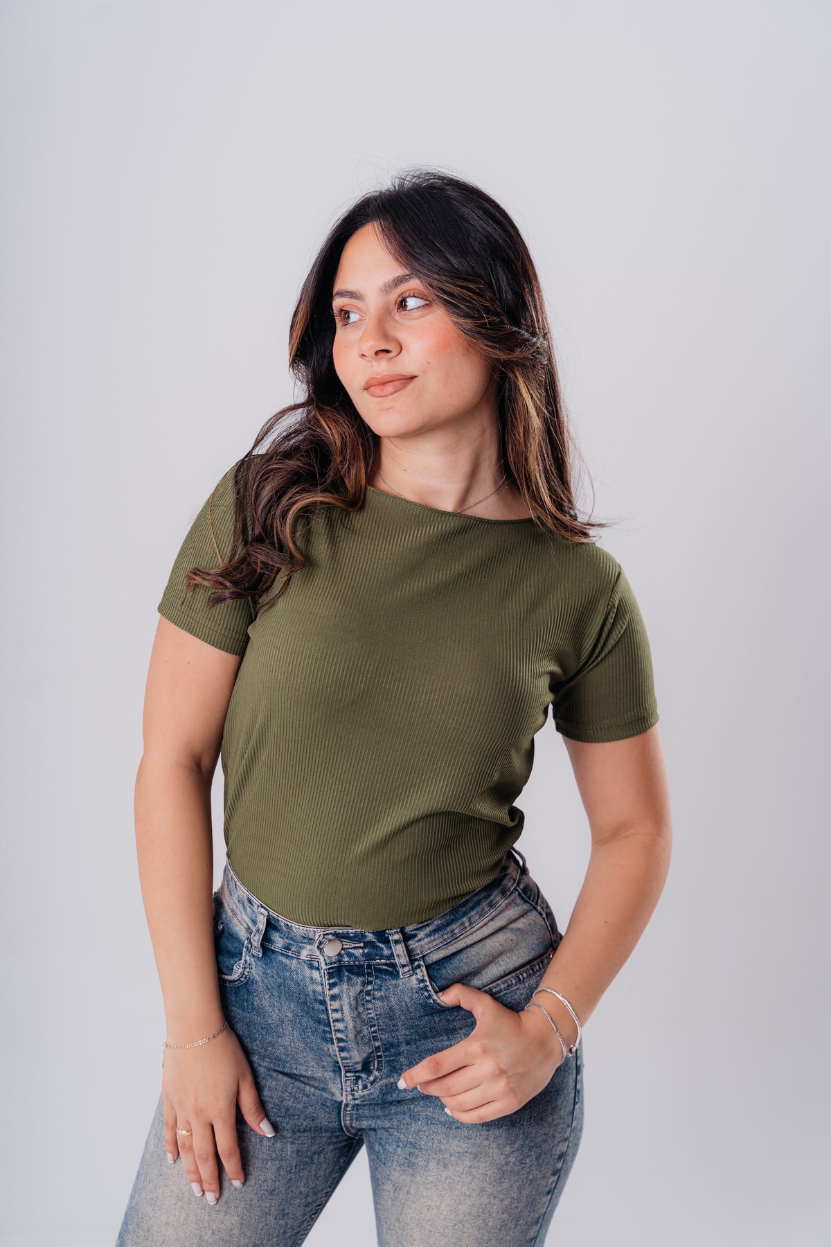 Padded Round Neck Short Sleeves