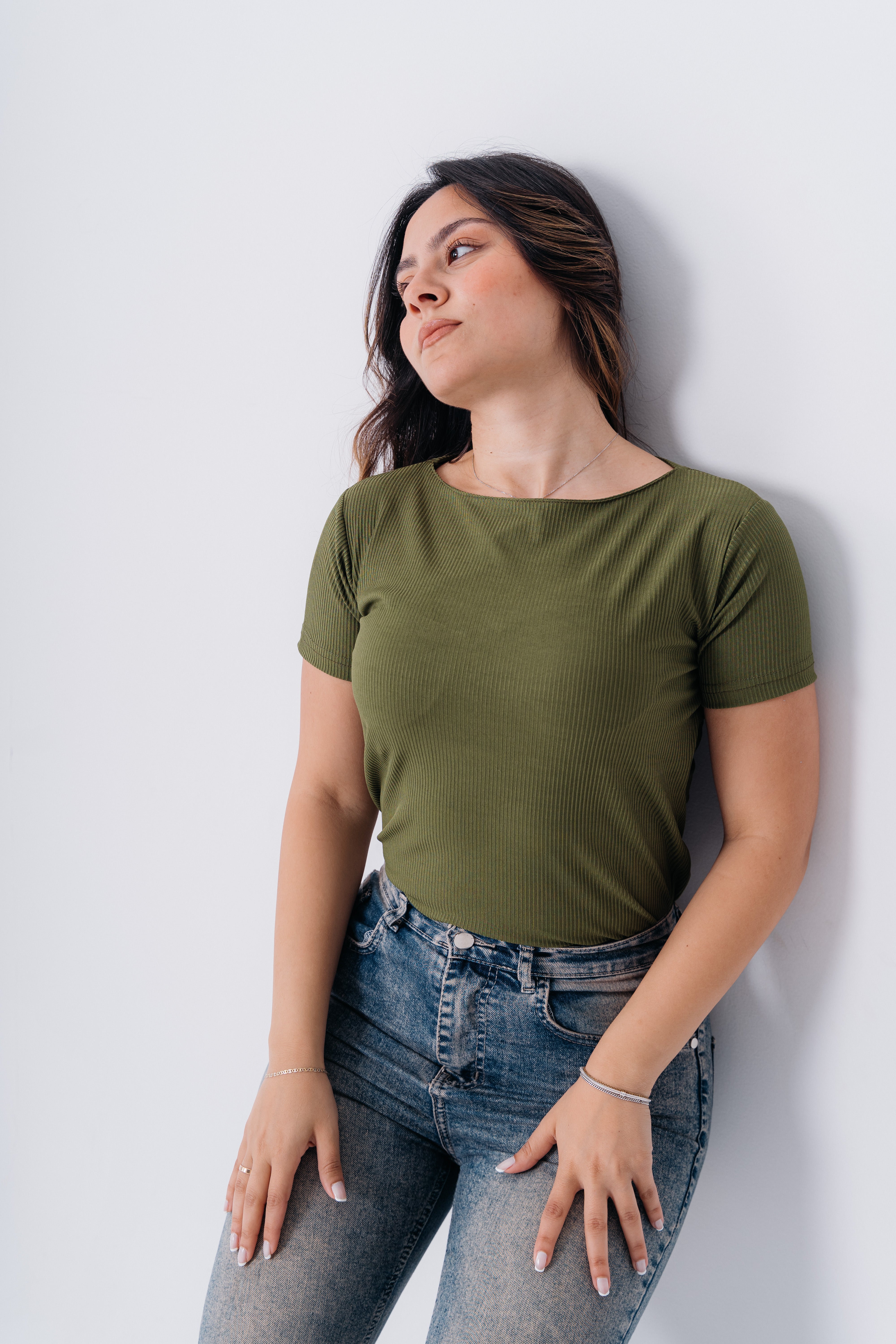 Padded Round Neck Short Sleeves