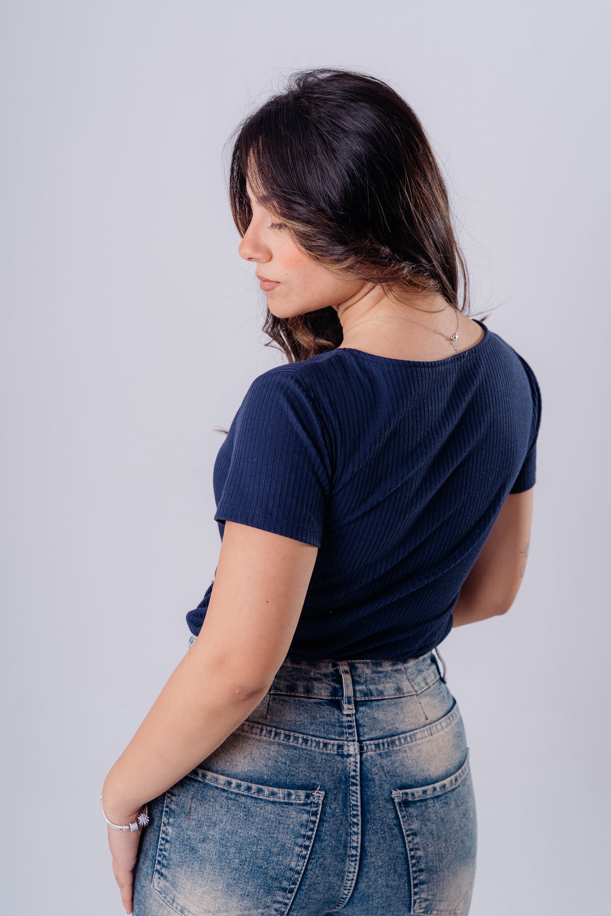 Padded Round Neck Short Sleeves